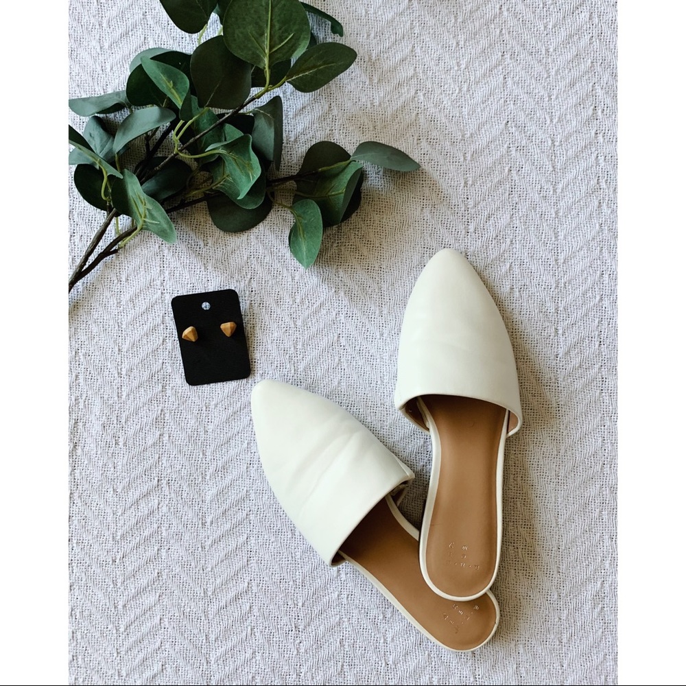 a new day Brand White Slip On Flats